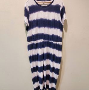 NWOT, Old Navy Tie Dye Maxi Dress, Blue and White